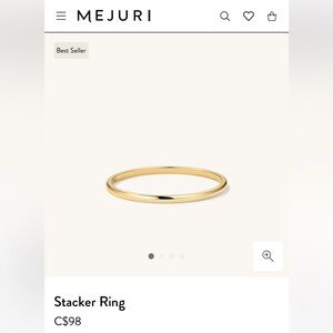 Mejuri stacker ring size 3